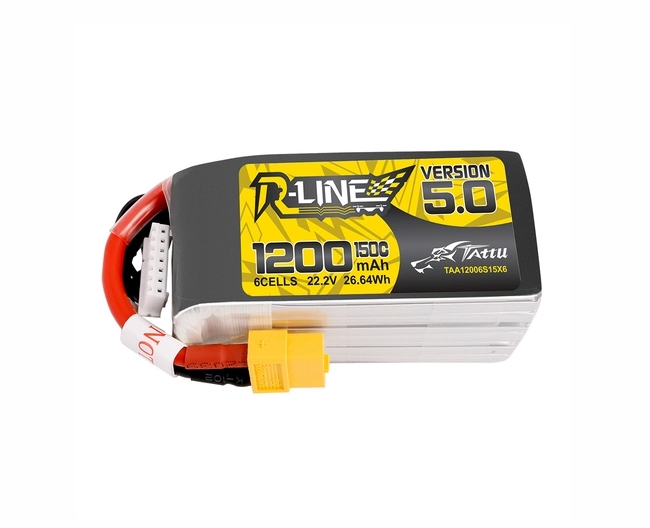 Batterie Tattu R-Line Version 5.0 1200mAh 22.2V 150C 6S1P